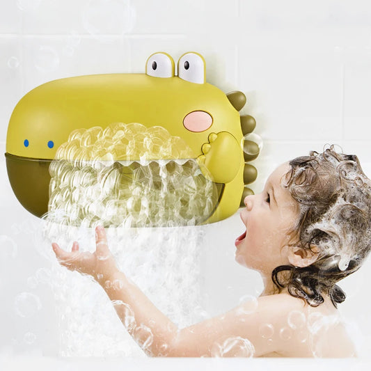Dinosaur Bubble Machine Music Baby Bath Toy Bathtub Soap Machine Automatic Bubble Maker Baby Bathroom Funny Toy for Children